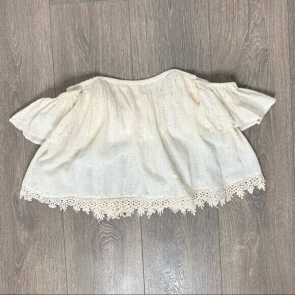 Tularosa Revolve Amelia Top Crop Off The Shoulder Blouse Boho chic Size Small - Picture 7 of 16